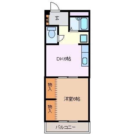 あすなろう四日市駅 徒歩7分 2階の物件間取画像